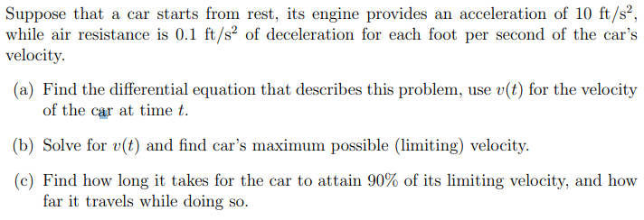 Solved Suppose that a car starts from rest, its engine | Chegg.com