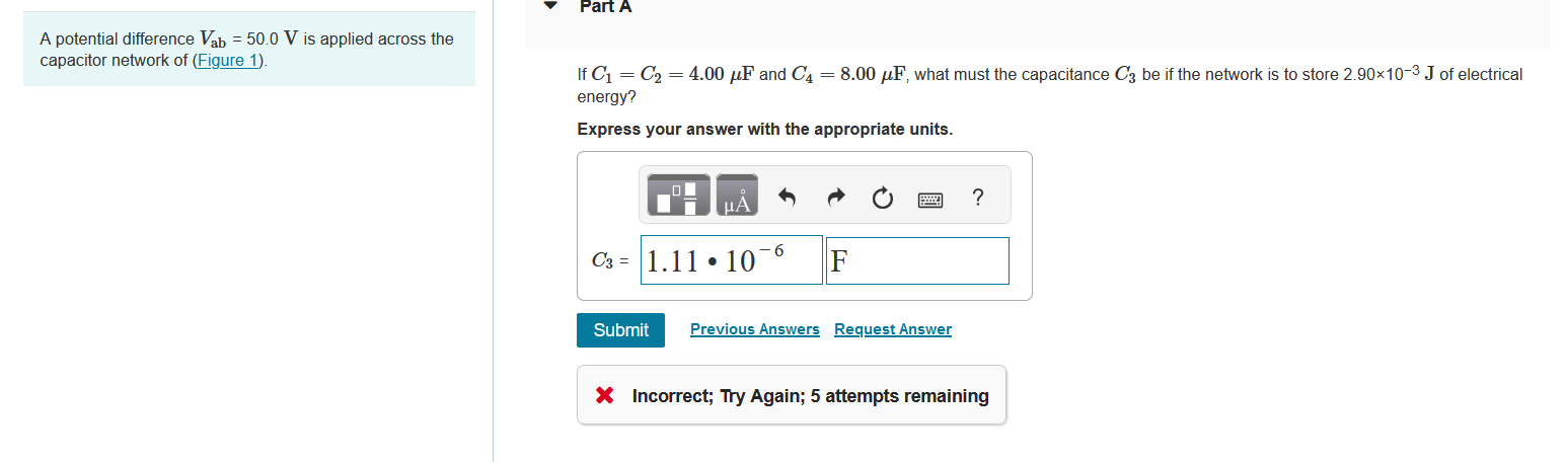 Solved A Potential Difference Vab=50.0 V Is Applied Across | Chegg.com