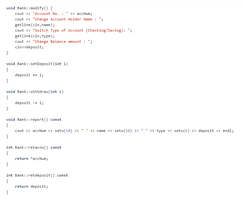 C Help Please Help The Bank Management Project Chegg Com