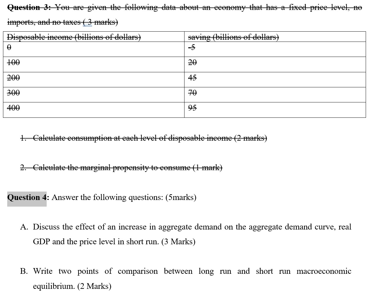 Solved Question 3: You Are Given The Following Data About An | Chegg.com