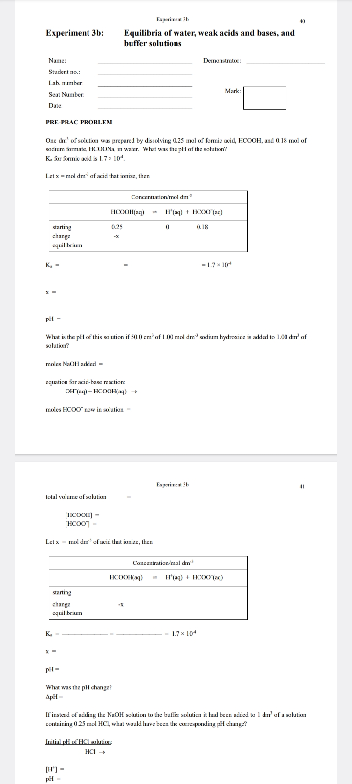 Solved One dm3 of solution was prepared by dissolving 0.25 | Chegg.com