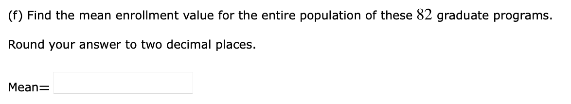 Solved Question 2 Graduate Programs in Statistics! One of | Chegg.com