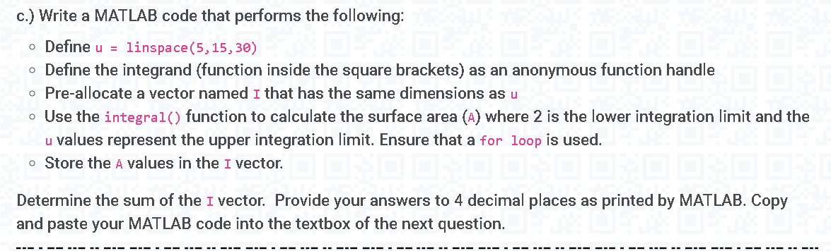 O c.) Write a MATLAB code that performs the | Chegg.com