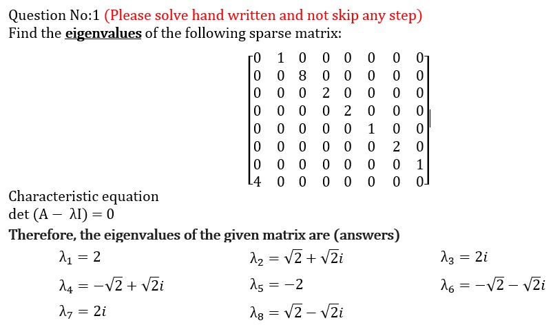 Solved Question No:1 (Please solve hand written and not skip | Chegg.com