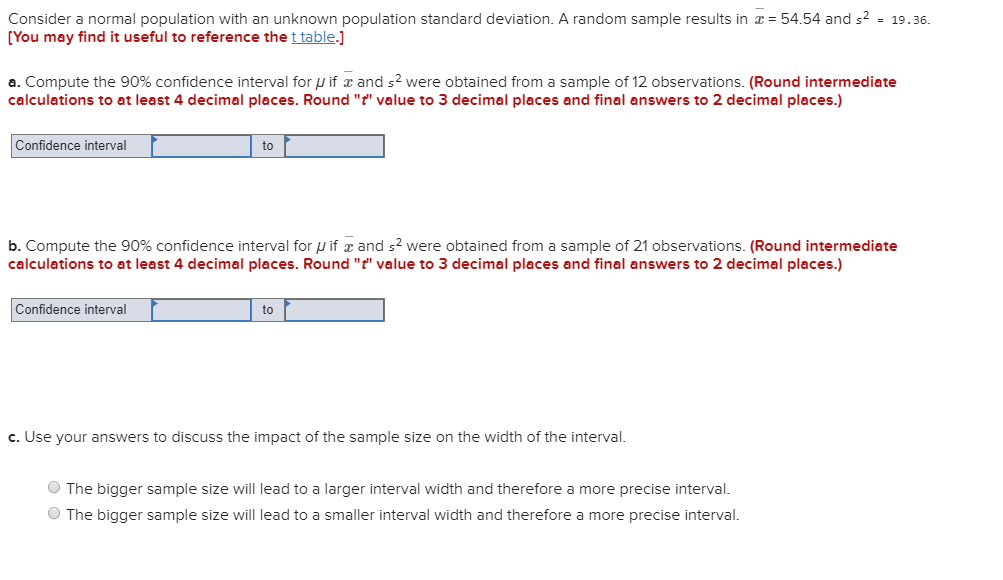 Solved Consider a normal population with an unknown | Chegg.com