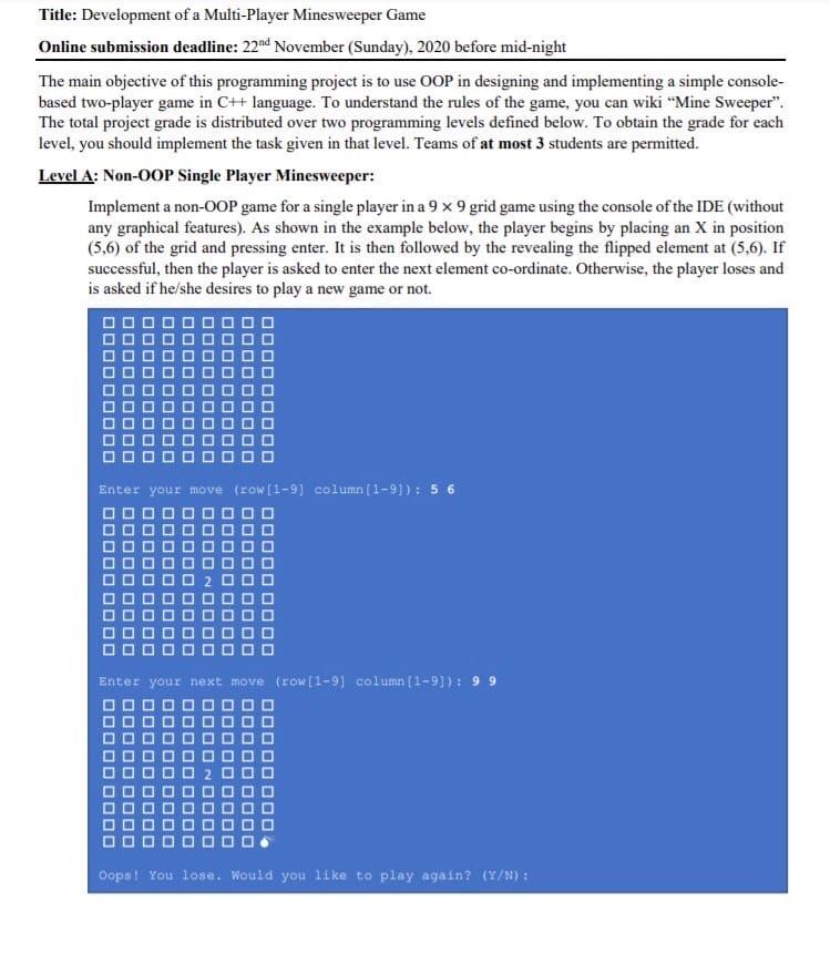 Minesweeper  Play it online