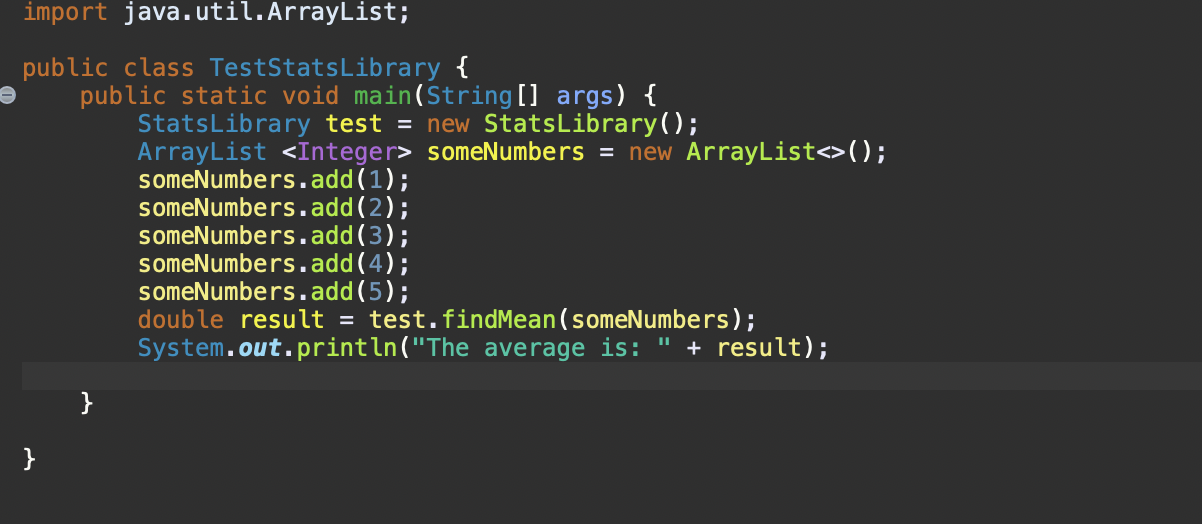 Solved given is a stats library and tester class please add chegg