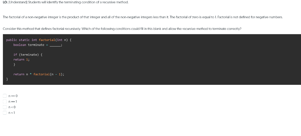 Solved LO: (Understand] Students will identify the | Chegg.com