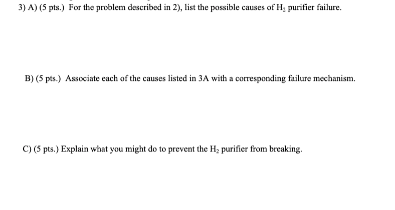 3) A) (5 pts.) For the problem described in 2), list | Chegg.com
