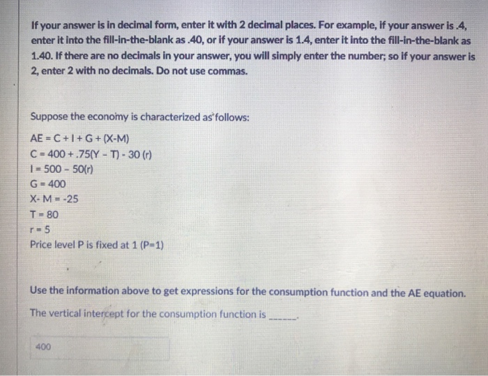 18 (- 2 5 enter answer in decimal form