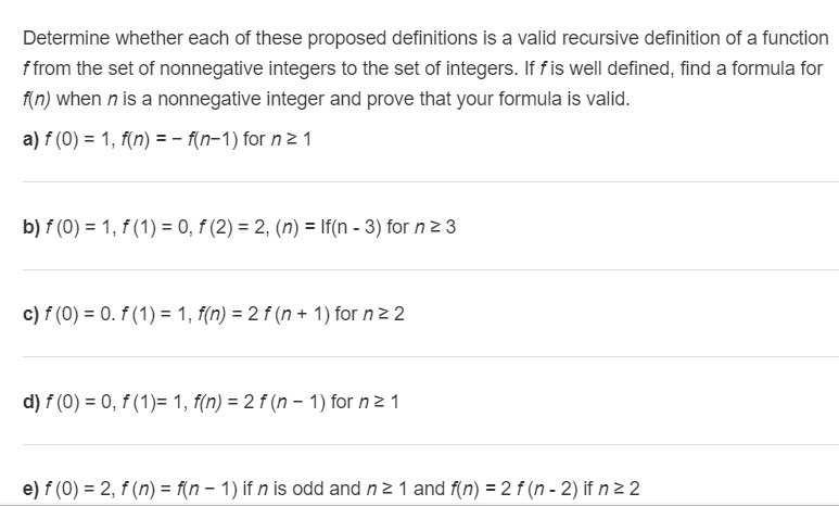 Solved Determine Whether Each Of These Proposed Definitions | Chegg.com