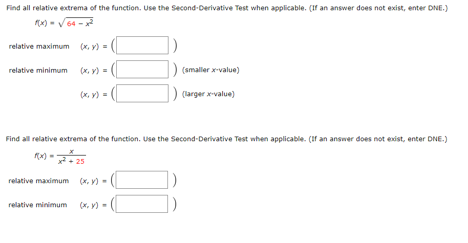 Solved Find All Relative Extrema Of The Function Use The Chegg Com