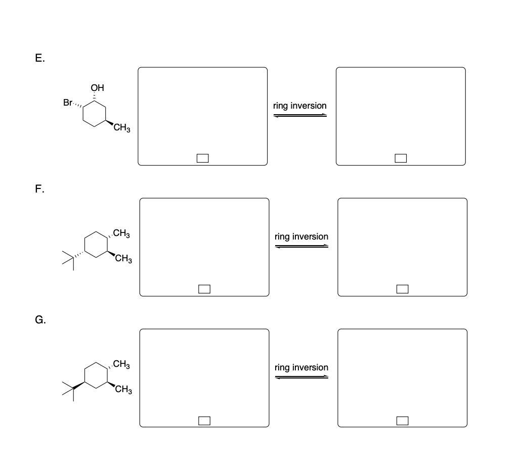 Solved Draw a chair conformation for each molecule below. | Chegg.com
