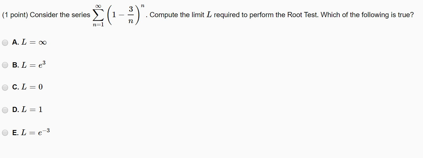 Solved 1 Point Consider The Series Ter The Series I 1 Chegg Com