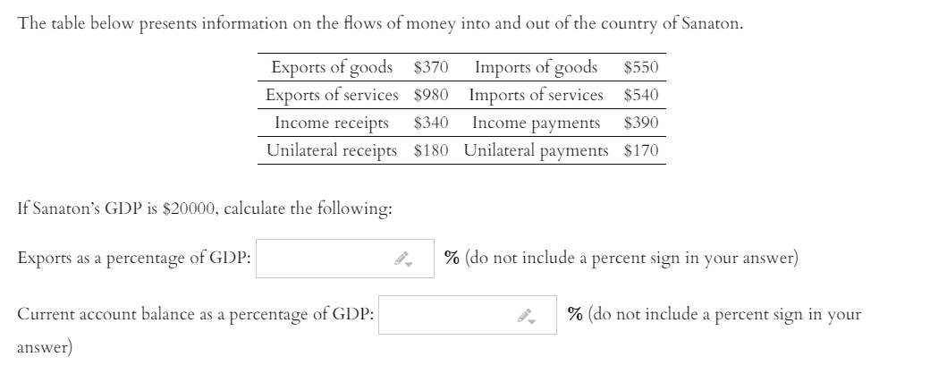 Solved The table below presents information on the flows of | Chegg.com