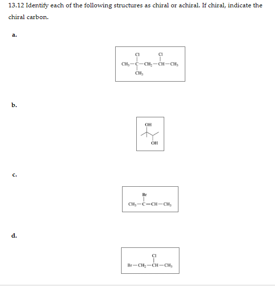 13 12 Identify Each Of The Following Structures As Chegg 