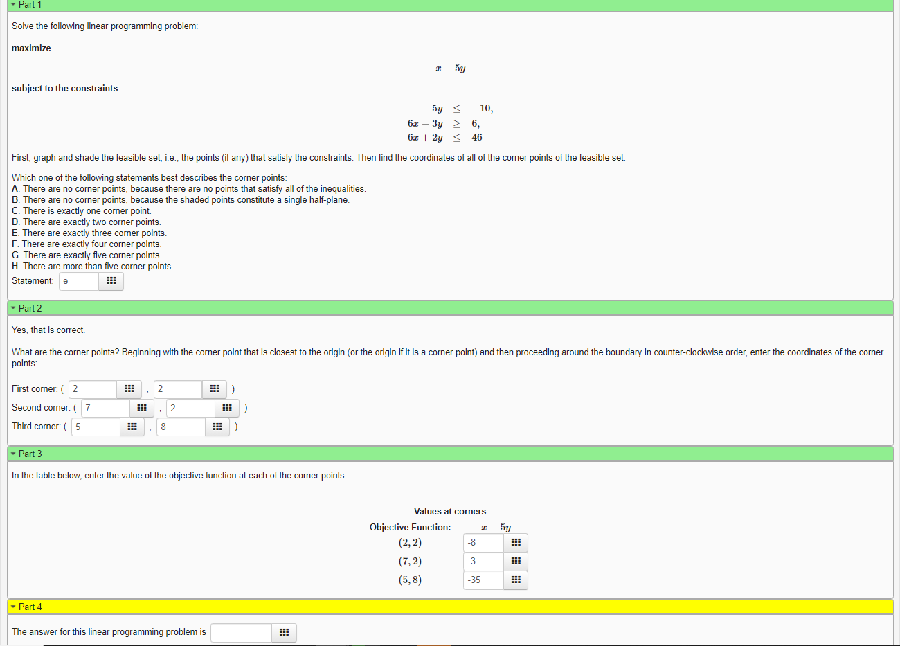 Solved - Part 1 Solve The Following Linear Programming | Chegg.com