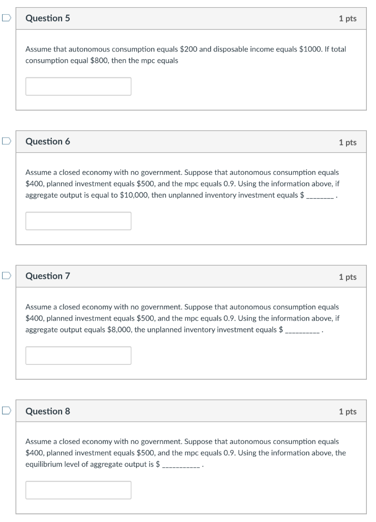 Solved Question 1 1 Pts If Initially The Money Supply Is $1 | Chegg.com