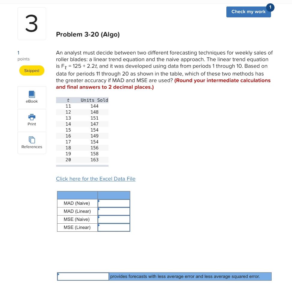 Solved An analyst must decide between two different | Chegg.com
