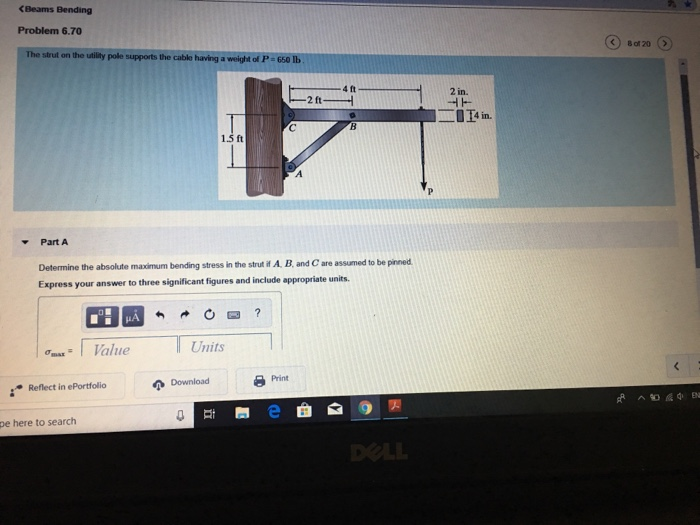 Solved Problem 6.84 Determine the absokte maximum tensile | Chegg.com