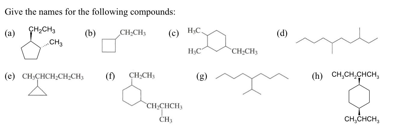 Solved Give The Names For The Following Compounds: (a) (b) | Chegg.com