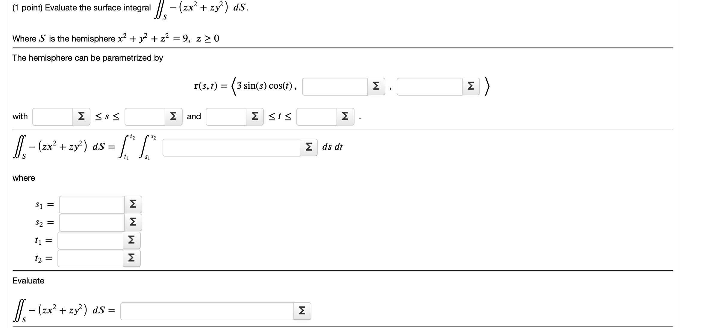 solved-1-point-evaluate-the-surface-integral-chegg