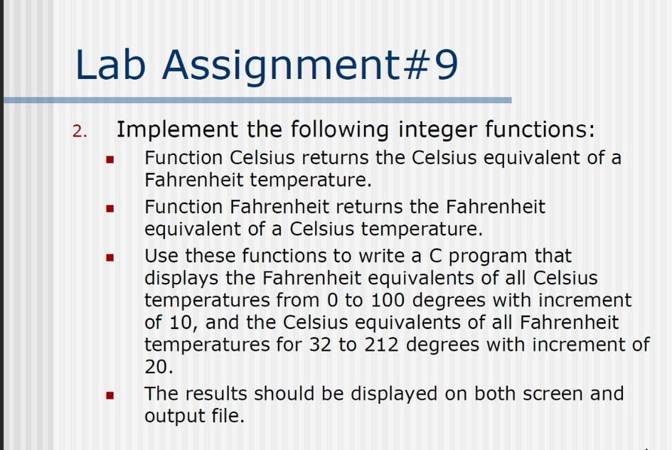 Solved Lab Assignment9 2. . Implement the following integer