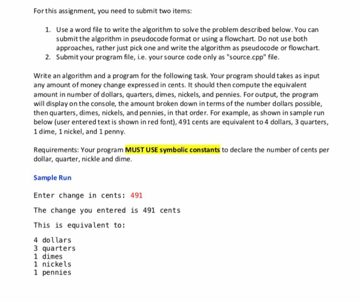 Solved For this assignment, you need to submit two items: 1. | Chegg.com