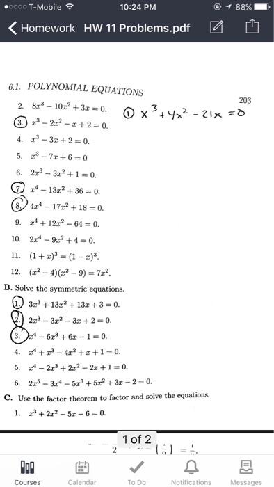 solve for x 3x 2 10x 8 3 0