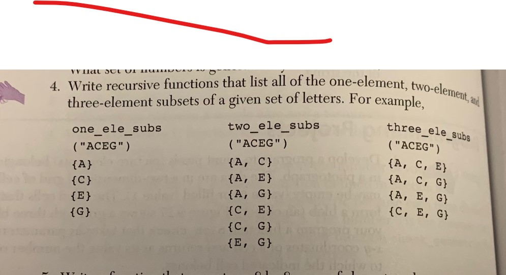 Solved 4. Write recursive functions that list all of the | Chegg.com