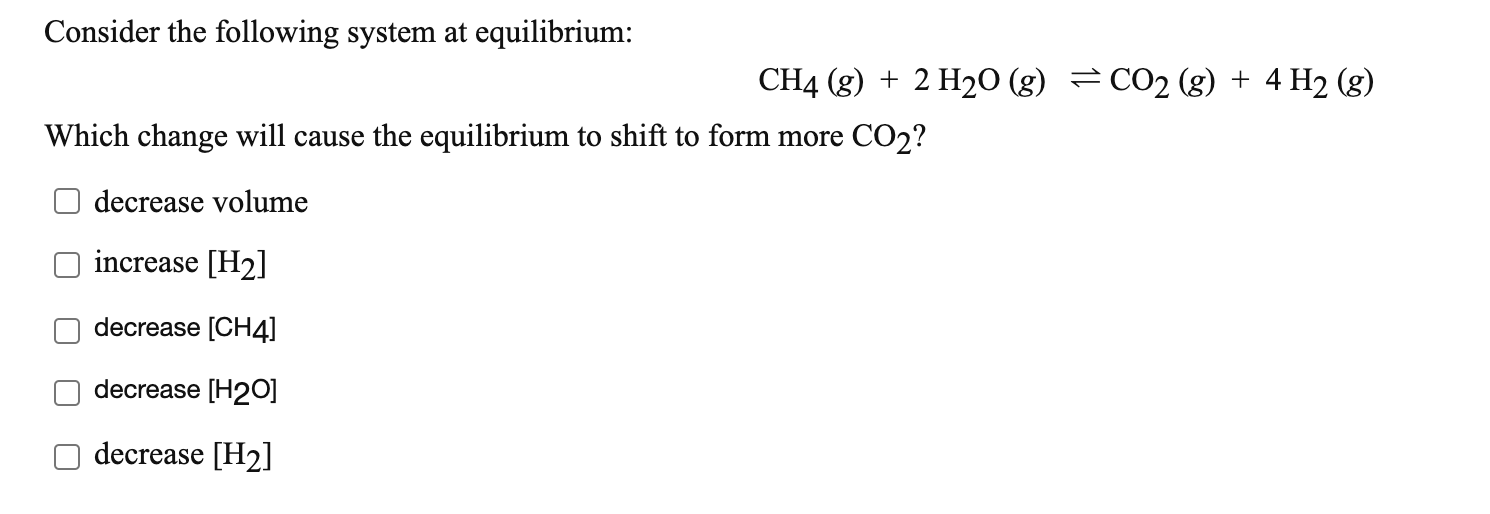 Solved Consider the following system at equilibrium: CH4 (g) | Chegg.com