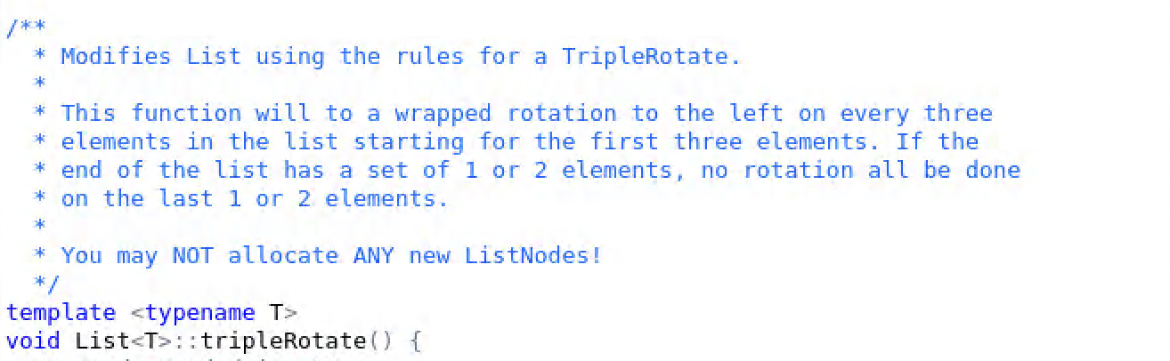 Solved /** * Modifies List using the rules for a | Chegg.com