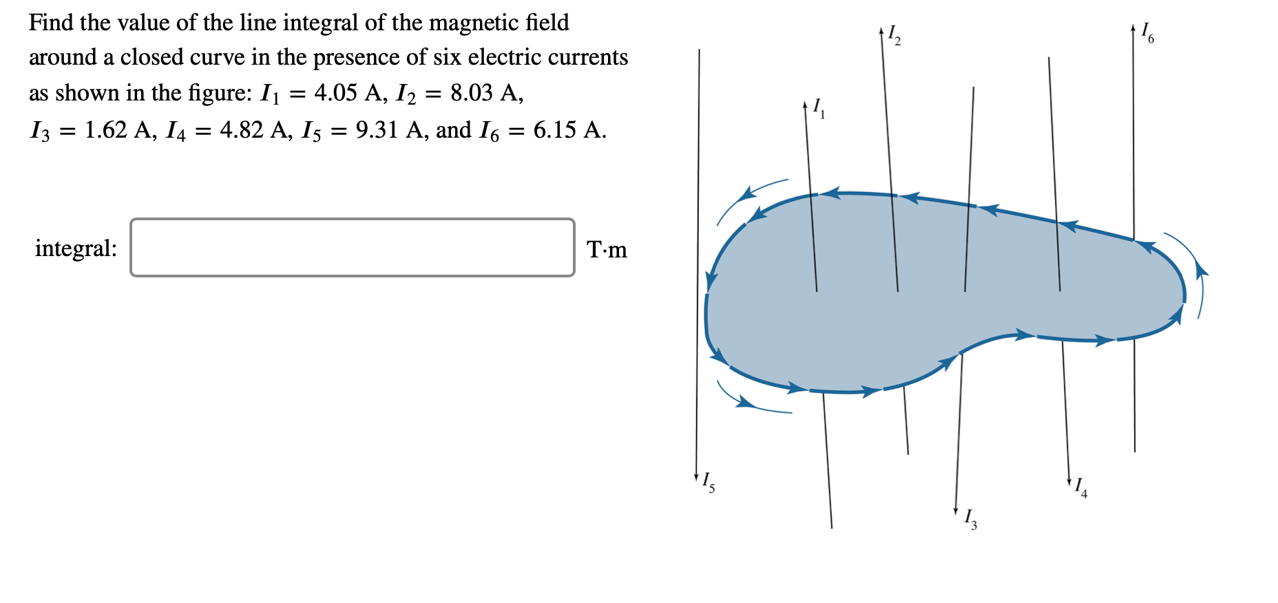 Solved Find the value of the line integral of the magnetic | Chegg.com