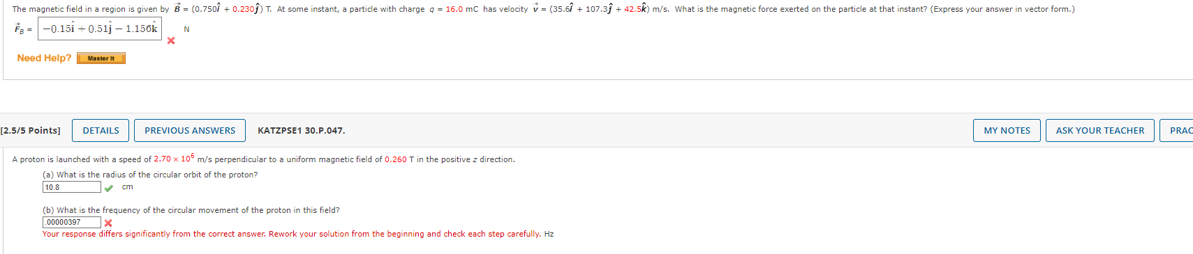 Solved please help me with the parts that have the red x | Chegg.com