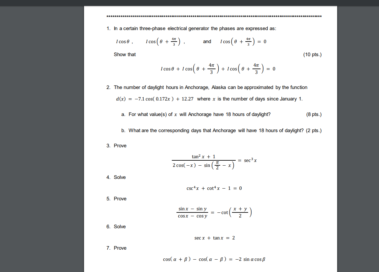 Solved 1. In a certain three-phase electrical generator the | Chegg.com