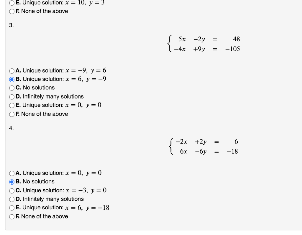 Solved For Each System, Determine Whether It Has A Unique | Chegg.com