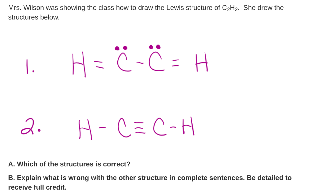 lewis structure c2h2