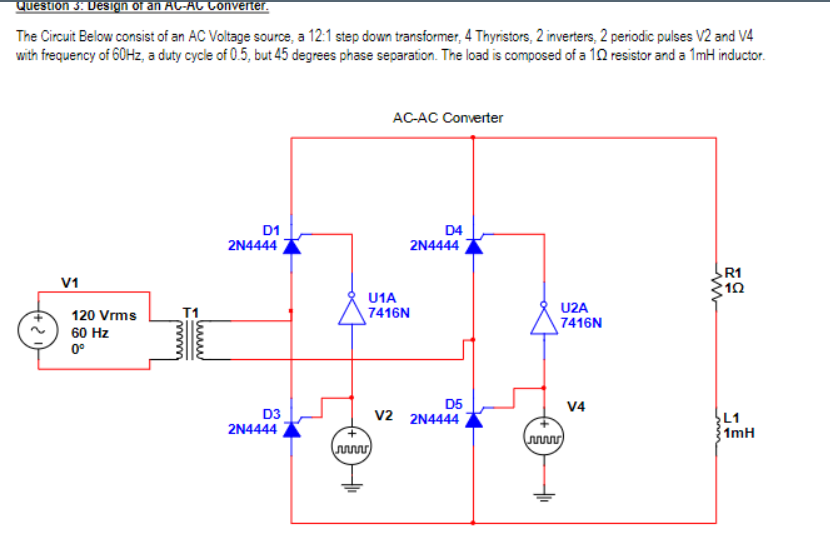 Solved The Circuit Below Consist Of An Ac Voltage Source, A 