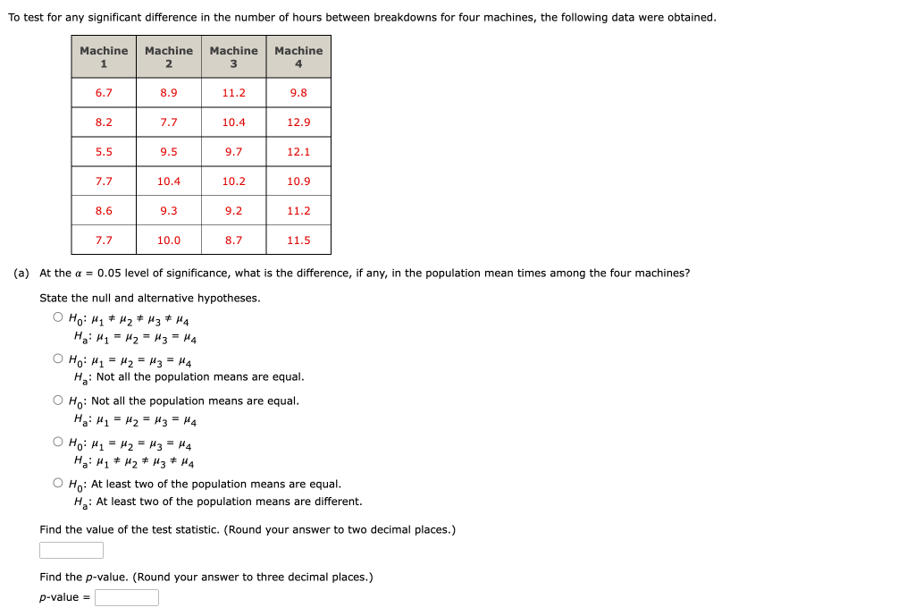Solved To test for any significant difference in the number | Chegg.com