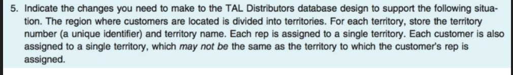 Solved TAL Distributors Exercises The following exercises | Chegg.com