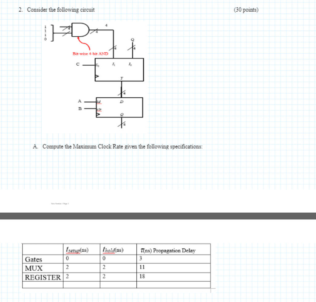 Solved 2. Consider the following circuit (30 points) | Chegg.com