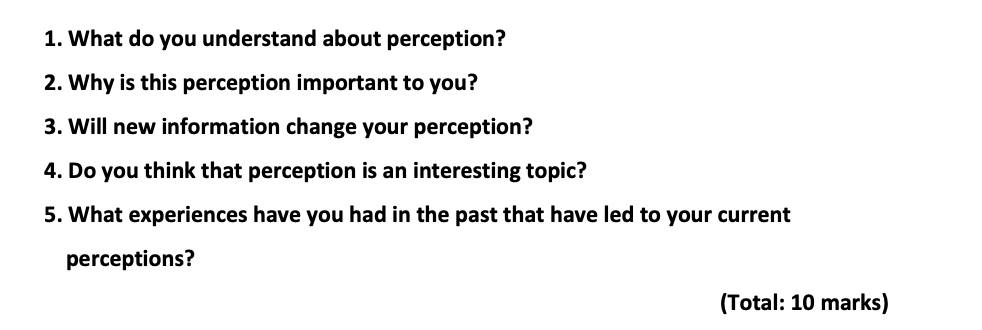 solved case study on perception