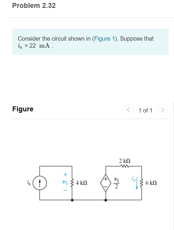 Solved Problem 2.32 Consider the circuit shown in (Figure | Chegg.com