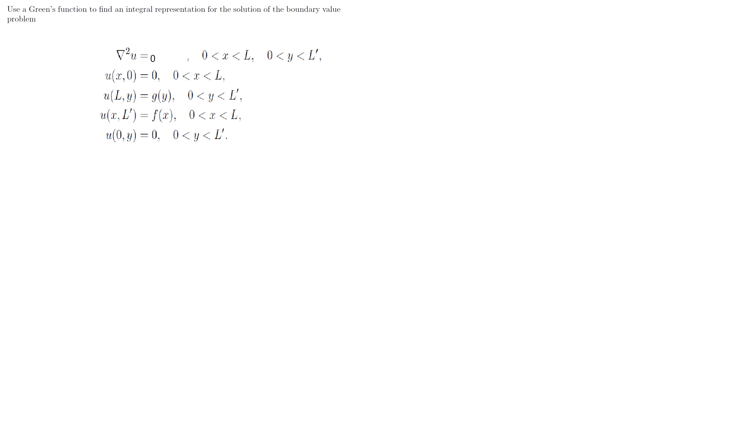 Solved Use A Green S Function To Find An Integral Represe Chegg Com