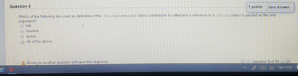 Solved Question 5 1 points Save Answer Which of the | Chegg.com
