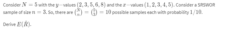 Solved Consider N=5 with the y-values (2,3,5,6,8) and the | Chegg.com
