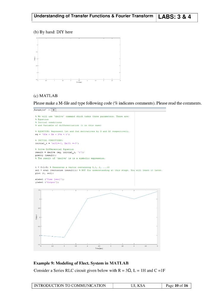 Understanding of Transfer Functions & Fourier | Chegg.com