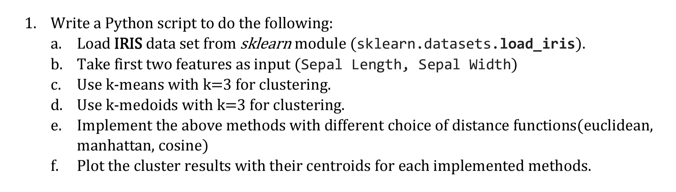 a. C. 1. Write a Python script to do the following: | Chegg.com