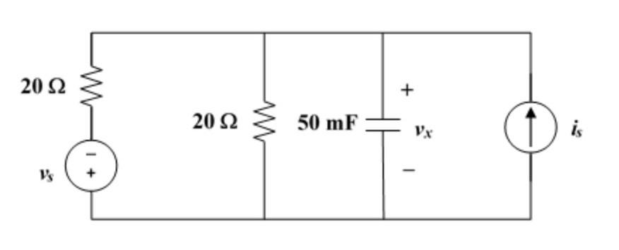 Solved Use the superposition principle to find vx from v1(t) | Chegg.com