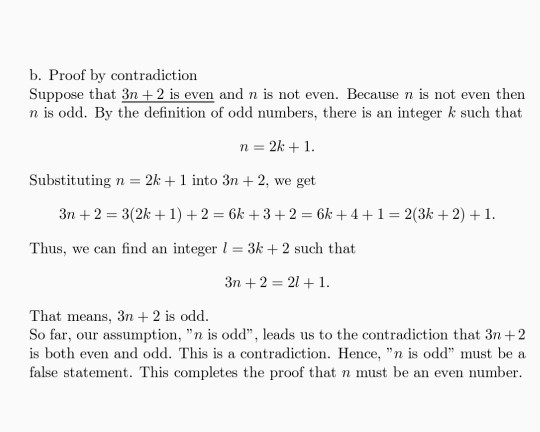 Solved B. Proof By Contradiction Suppose That 3n+2 Is Even | Chegg.com